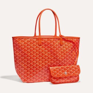 Goyard Women Sac Saint Louis GM in Goyardine Canvas &amp; Chevroches Calfskin-Orange