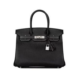 Hermes Birkin 30 Bag in Epsom Leather with Gold Hardware-BlackSilver