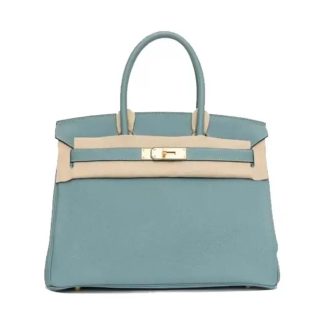 Hermes Birkin 30 Bag in Epsom Leather with Gold Hardware-BlueGold