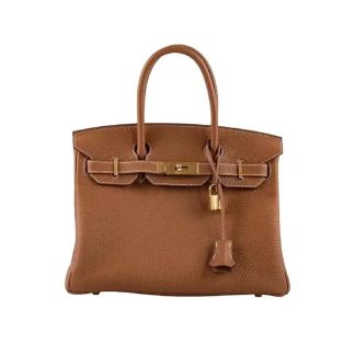 Hermes Birkin 30 Bag in Epsom Leather with Gold Hardware-BrownGold