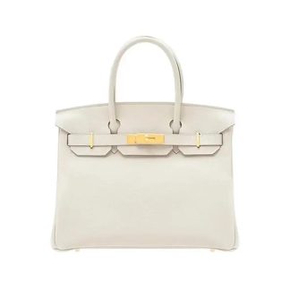 Hermes Birkin 30 Bag in Epsom Leather with Gold Hardware-WhiteGold