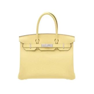 Hermes Birkin 30 Bag in Epsom Leather with Gold Hardware-YellowSilver