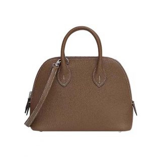 Hermes Unisex Bolide 1923 Bag in Epsom Calfskin-BrownSilver