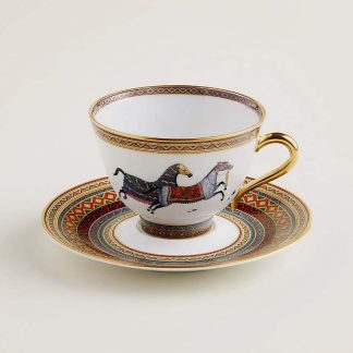 Hermes Unisex Cheval D'Orient Tea Cup and Saucer