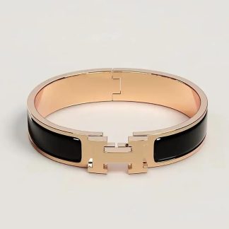 Hermes Unisex Clic H Bracelet-Black H700001FO01GM