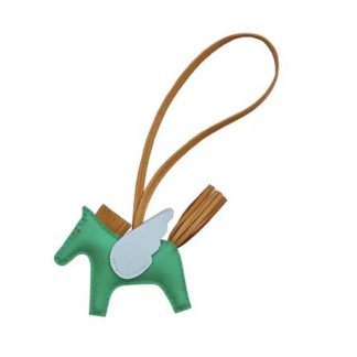 Hermes Unisex Rodeo Pegase MM Charm-Blue