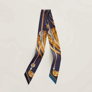 Hermes Women Cavalcades Twilly-Navy