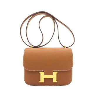 Hermes Women Constance 19 Bag Epsom Leather-BrownGold