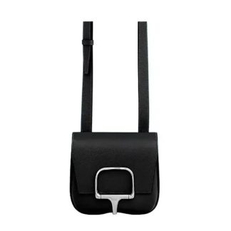 Hermes Women Della Cavalleria Mini Bag Epsom Leather-BlackSilver