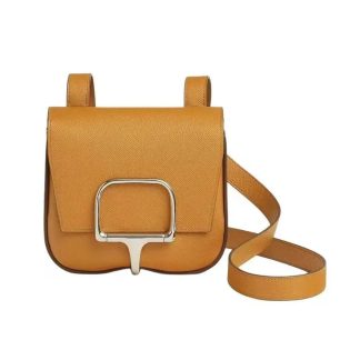 Hermes Women Della Cavalleria Mini Bag Epsom Leather-BrownSilver