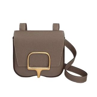 Hermes Women Della Cavalleria Mini Bag Epsom Leather-GreyGold