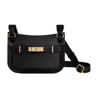 Hermes Women Jyspiere in Evercolor Leather-BlackGold