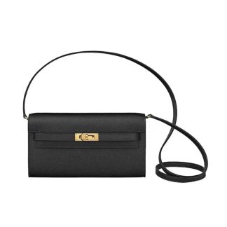Hermes Women Kelly To Go in Epsom Leather-BlackGold