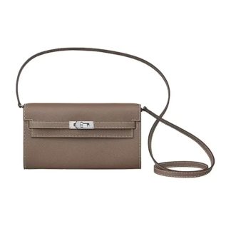 Hermes Women Kelly To Go in Epsom Leather-GreySilver