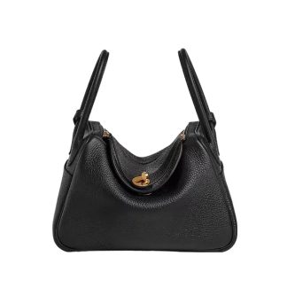 Hermes Women Lindy 26 in Clemence Leather-BlackGold