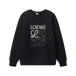 Loewe Men Anagram Regular Fit Sweatshirt in Cotton-Black