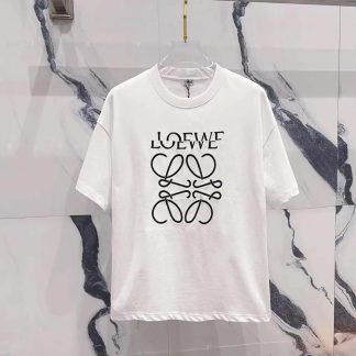 Loewe Men Loewe Men Loose Fit T-shirt in Cotton-WhiteBlack