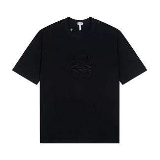 Loewe Men Oversize Fit T-shirt in Cotton-Black