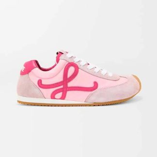 Loewe Unisex Ballet Runner 2.0 in Nylon and Calfskin-Pink LBR2282X14