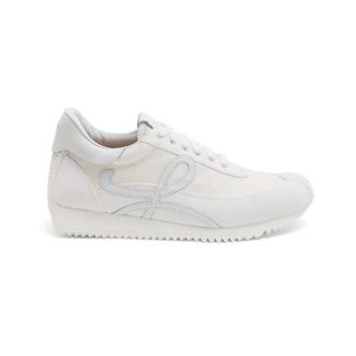 Loewe Unisex Flow Runner in Calfskin-White