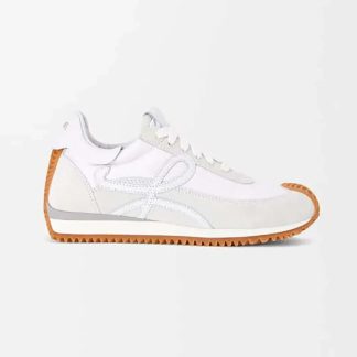 Loewe Unisex Flow Runner in Nylon and Suede-White L815282X35