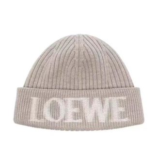 Loewe Unisex LOEWE Beanie in Wool-Silver