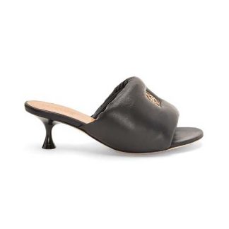 Loewe Women Anagram Padded Mule in Lambskin-Black