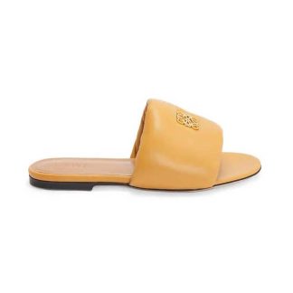 Loewe Women Anagram Padded Slide in Lambskin-Yellow