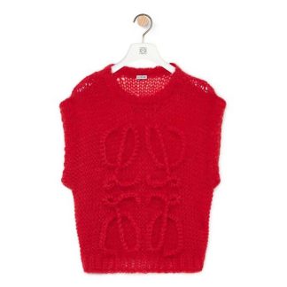Loewe Women Anagram Vest in Mohair