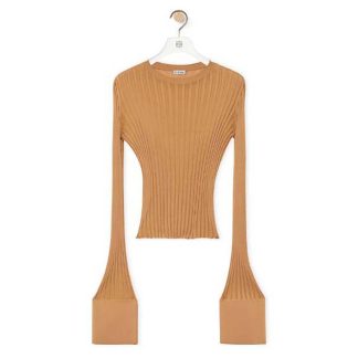 Loewe Women Long Sleeve Top in Viscose-Beige