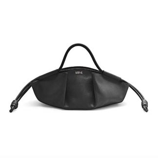 Loewe Women Small Paseo Bag in Shiny Nappa Calfskin-Black