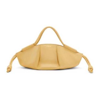 Loewe Women Small Paseo Bag in Shiny Nappa Calfskin-Gold