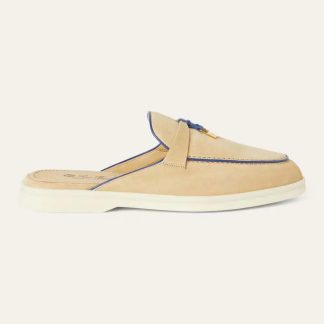 Loro Piana Unisex Charms Walk Babouche Loafer-Beige