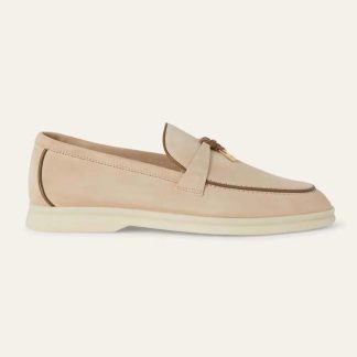 Loro Piana Unisex Summer Charms Walk Loafer-Beige FAL5899