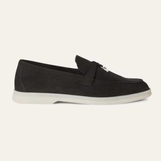 Loro Piana Unisex Summer Charms Walk Loafers-Black