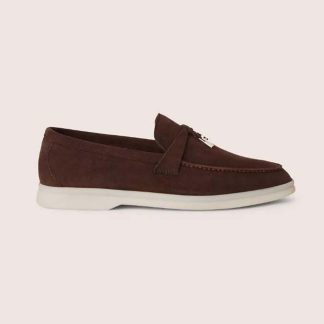 Loro Piana Unisex Summer Charms Walk Loafers-Brown
