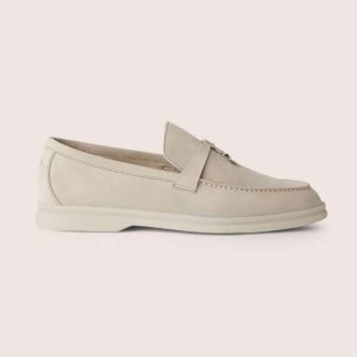 Loro Piana Unisex Summer Charms Walk Loafers-White