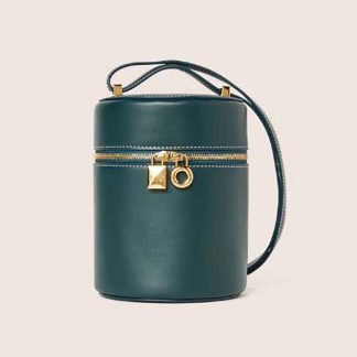 Loro Piana Women Medium Extra Case in Calfskin Leather-Green