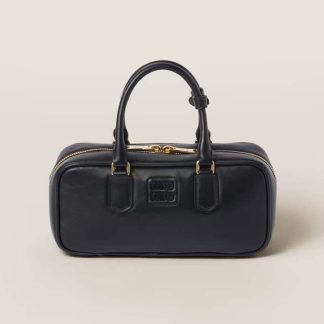 Miu Miu Women Arcadie Leather Bag-Black