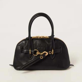 Miu Miu Women Aventure Nappa Leather Top-handle Bag-Black