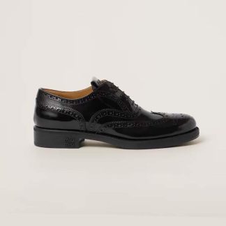 Miu Miu Women Church's X Miu Miu Brushed Leather Oxford Brogue Shoes