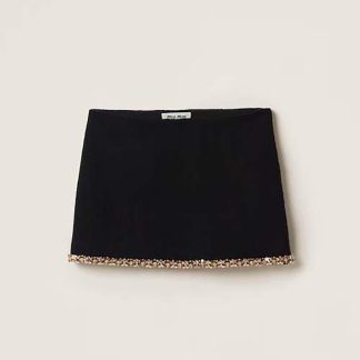 Miu Miu Women Embroidered Tweed Miniskirt-MG2135_139N_F0002