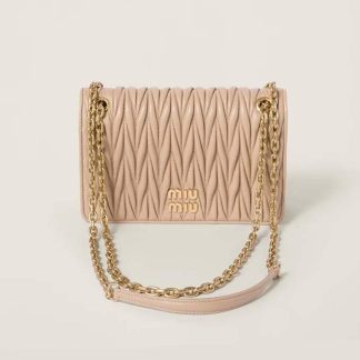 Miu Miu Women Matelassé Nappa Leather Mini-bag-Sandy
