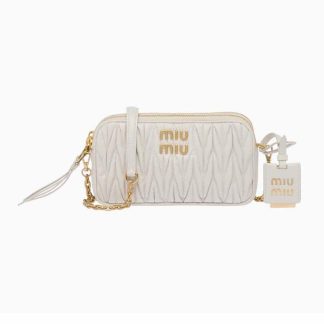 Miu Miu Women Matelassé Nappa Leather Mini-bag-White