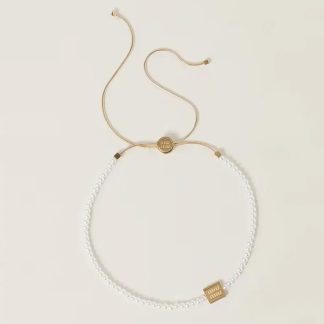 Miu Miu Women Metal Choker with Artificial Pearls 5IC0662F89F0SAJ