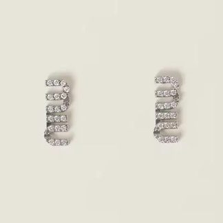 Miu Miu Women Metal Earrings with Crystals 5IO0592DNCF0OKL