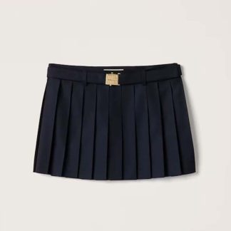 Miu Miu Women Pleated Batavia Miniskirt