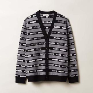 Miu Miu Women Wool Cardigan-Black