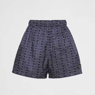 Prada Men Nylon Shorts-BlueWhite