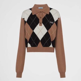Prada Women Cashmere Polo Shirt